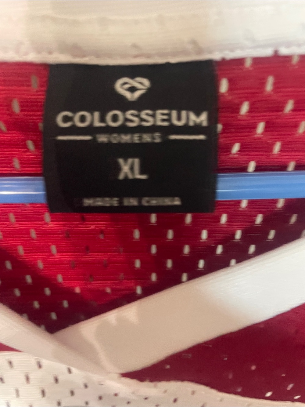 Colosseum Arkansas women’s Red and White Mesh Jersey - Picture 3 of 4